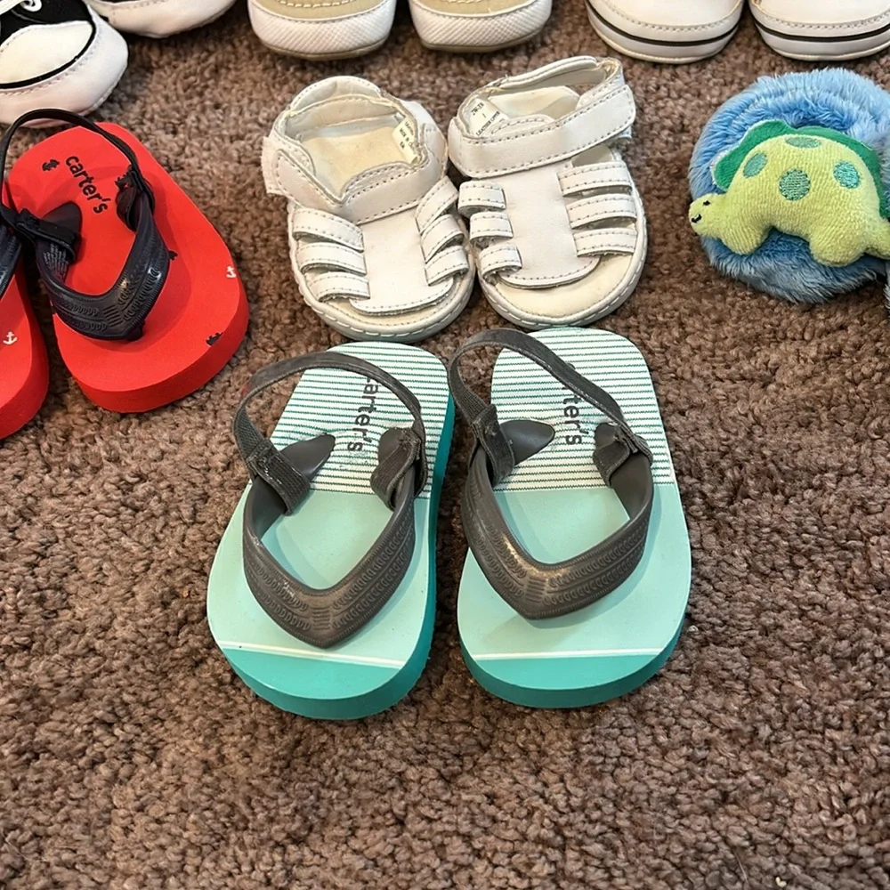 Baby boy size 1 0-12m first shoes sneakers sandals booties bundle!